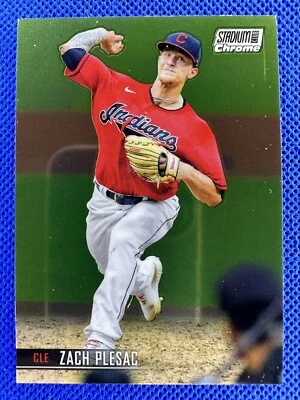 2021 #29 Zach Plesac Topps Stadium Club Chrome Baseball Indians - Image 1 of 2