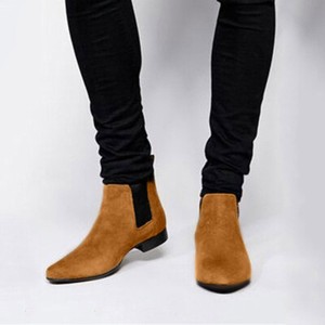 flat suede boots ankle