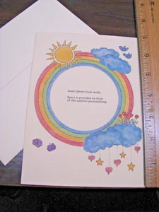 10 BABY ANNOUNCEMENT CARDS Insert Photo Unused Vintage Susan Squellati Florence - Picture 1 of 6