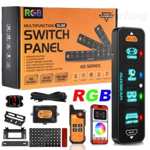 Panel de interruptor delgado Auxbeam RGB 4 velocidades con interruptor LED remoto de 200 pies cápsula camión coche barco - Imagen 1 de 12