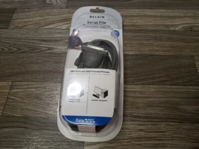 Belkin Serial File Transfer Cable 10ft DB9 Male and DB25 Female A2 - Image 1 of 4