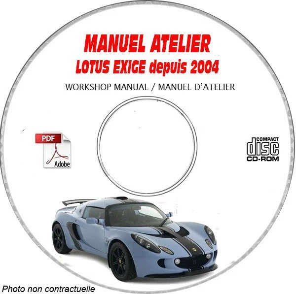 EXIGE 04- Manuel Atelier CDROM LOTUS Anglais Expédition - --, Support - CD-ROM  - Photo 1/1