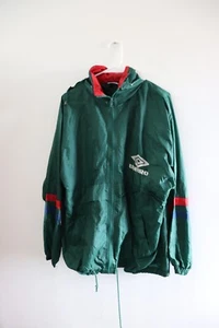 Vintage Umbro Green Nylon Windbreaker Jacket Size M - Very Good Condition - Picture 1 of 17