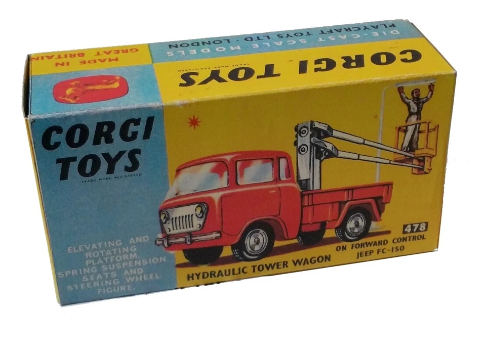 Corgi toys boîte box repro 478 hydraulic tower wagon