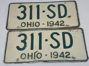 1942 OHIO License Plate # 311SD - Picture 1 of 7