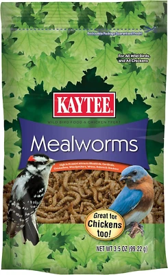 CENTRAL GARDEN & PET Wild Bird Food Mealworms for Bluebirds, Wrens, Robins & More, 3.5 Ounce