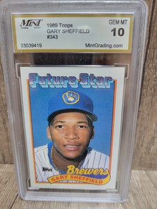 1989 Topps  #343 Gary Sheffield Rookie Mint gem mt10
