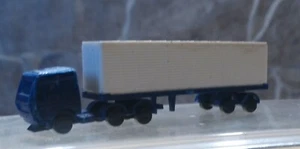 Fabricante desconocido (pista Z) 1:220 camión contenedor - semirremolque azul / blanco - Imagen 1 de 7