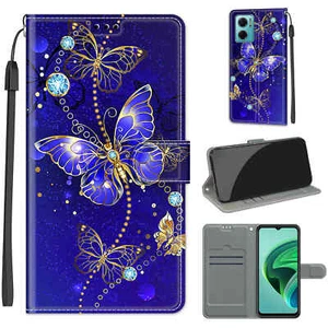 For iPhone XS 8 11 12 13 14 Pro Max Leather Phone Wallet Stand Card Printed Case - Picture 1 of 17