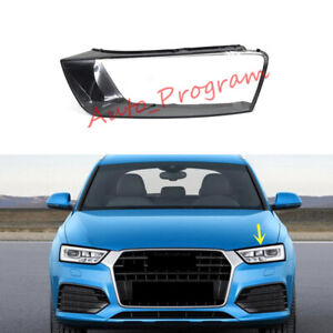 Left Side Headlight Clear Lens Cover + Sealant For Audi Q3 RSQ3 2016-2018