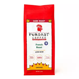 Puroast Low Acid Coffee Gemahlen French Roast, Dark Roast, 2,2 LB - Bild 1 von 11