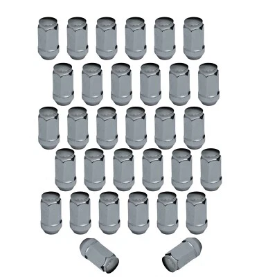 32pc Chrome XL Lug Nuts | 14x1.5 Bulge Acorn | Chevy GMC Hummer Trucks SUV - Image 1 of 4