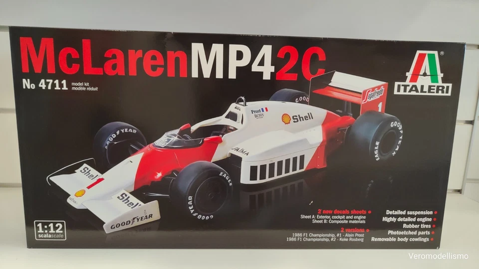 Mclaren MP4 2c Prost Rosberg formula 1 Italeri 4711 1-12 modellino auto corsa - Immagine 1 di 4