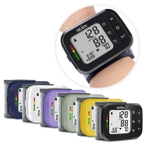 SEJOY Digital Wrist Blood Pressure Monitor BP Monitor Cuff Heart Rate Monitor - Picture 1 of 37