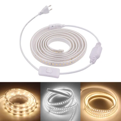 220V 230V Super hell 2835 LED-Streifen strip Licht 60/120leds/m IP67 Wasserdicht - Bild 1 von 4