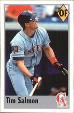 1995 Panini Stickers Anaheim Angels Baseball Card #88 Tim Salmon