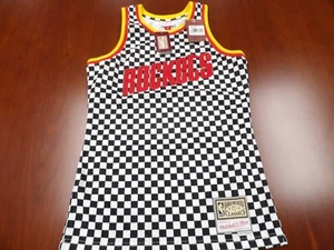 MITCHELL & NESS NBA HOUSTON ROCKETS BLANK CHECKERED SWINGMAN JERSEY SIZE S - Picture 1 of 5