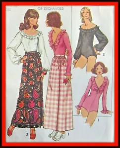 BODY TRAJE Maxi Falda Envolvente Simplicity 5360 RARO Vintage 1972 Patrón de Costura de Tela - Imagen 1 de 3