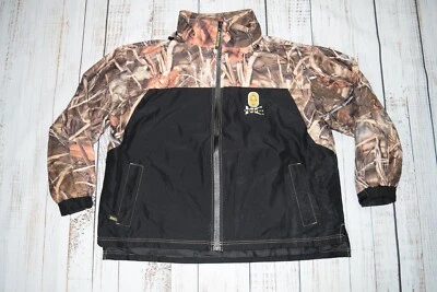 HARD CORE DUCK HUNTING RAIN JACKET ADVANTAGE MAX-4 HD CAMO HOODED ZIP SZ XL MENS - Image 1 of 4