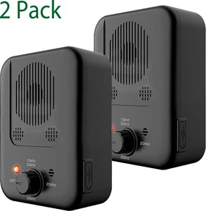 2 Packs Ultrasonic Anti-Barking Device Dog Bark Control Sonic Silencer Outdoor - Picture 1 of 15