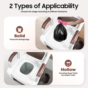 Cómoda de cabecera cómoda silla de inodoro para adultos con altura ajustable - Imagen 1 de 16