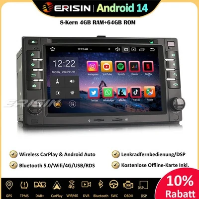 DAB+Android 14.0 Autoradio GPS CarPlay Kia Sportage Sedona Carnival Ceed Sorento - Bild 1 von 4