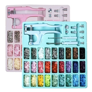300 Pcs Plastic & Metal Snap Buttons W/ Snaps Pliers For Sewing & Crafting PLQB - Picture 1 of 13