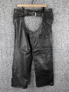 Pantalones de motociclista Pro-Rider de cuero negros talla 40 hechos en EE. UU. DM - Imagen 1 de 14