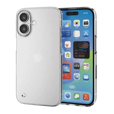 iPhone 16 case clear thin hard polycarbonate with strap hole side protection cle - Image 1 of 4
