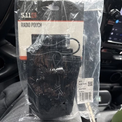 5.11 Tactical Radio Pouch with Slickstick MOLLE - Black - Image 1 of 2