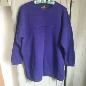 Jersey tejido algodón Peruvian Connection talla L XL túnica morada - Imagen 1 de 7