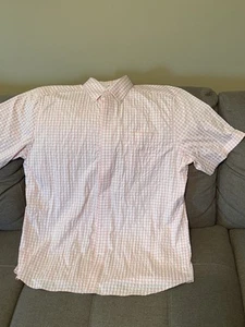 Southern Tide INTERCOASTAL Shirt Men's LARGE Nylon/poly/spand Stretch Pink White - Picture 1 of 4