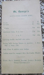 UNUSED VINTAGE CADDY REPORT-ST. GEORGE'S GOLF AND COUNTRY CLUB-SETAUKET, NY - Picture 1 of 4
