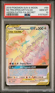 Pokemon Sun & Moon Hidden Fates Artcn. 2019 GX Zpds Mltrs #69 Fa-Secret PSA 10 - Imagen 1 de 2