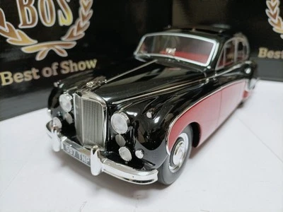 Bos 1:18 Jaguar MK VIII 1957 Red Black Two Color Jaguar Luxury Sedan Model - Image 1 of 4