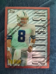 Troy Aikman 1996 Topps Finest #134 - Dallas Cowboys NFL Card  - Picture 1 of 2