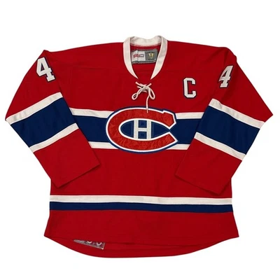 Vintage CCM Montreal Canadiens Jean Beliveau Hockey Jersey Size 50 Large Red  - Image 1 of 4