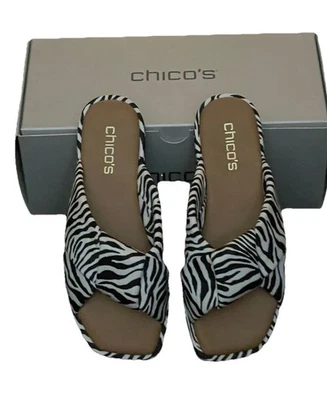 NEW Women's Chico's Zebra Sandals Size 7 NEW IN BOX!  - Image 1 of 3