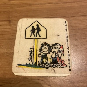 Vintage Peanuts Press Iron On Patch To Wool  Patch 1966 RARE - Picture 1 of 2