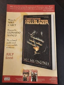 Vertigo John Constantine HELLBLAZER Todos sus motores ~ Página de cómic Anuncio impreso 2006 - Imagen 1 de 1