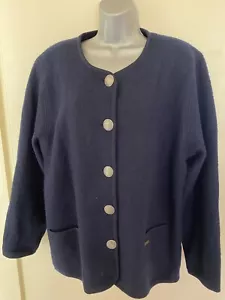 Giacca blazer ALPHORN blu navy donna lana tradizionale austriaca taglia media - Foto 1 di 12