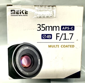 Meike 35mm f1.7 Large Aperture MF APS-C lens For Fuji X Mount X-T3 X-E3 X-T100 - Picture 1 of 7