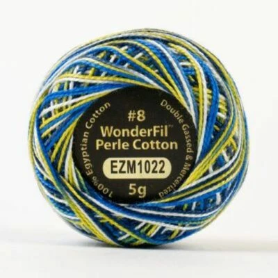 WonderFil Eleganza Perle Cotton Size 8 Thread City Lights Variegated EZM1022 - Image 1 of 2