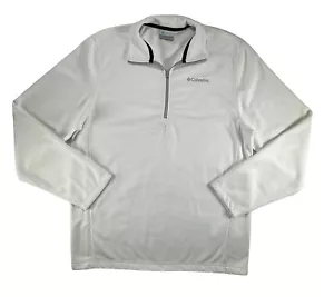 Columbia 1/4 Reißverschluss Fleece Pullover Langarm Top Shirt Jacke weiß M DEFEKT - Bild 1 von 6