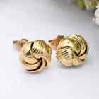 Vintage 9ct Gold Twist Stud Earrings - Large Chunky Gold Studs | Butterfly Backs