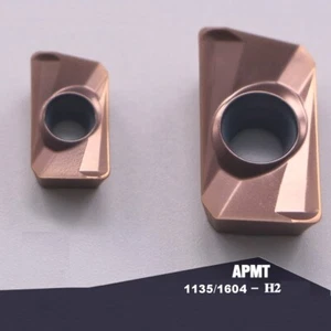 10 Stück APMT1604PDFR-H2 für Schruppstahl R0,8 Eckradius Fräseinsatz - Bild 1 von 2
