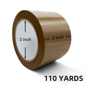 Up to 36 Rolls Coolpkg 2" x 110 Yards Tan Sealing Packing Box Shipping Tape 2mil - Picture 1 of 4