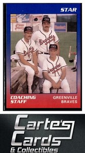 Buddy Bailey Bill Slack Randy Ingle 1989 Star Greenville Braves #25 Coach Staff
