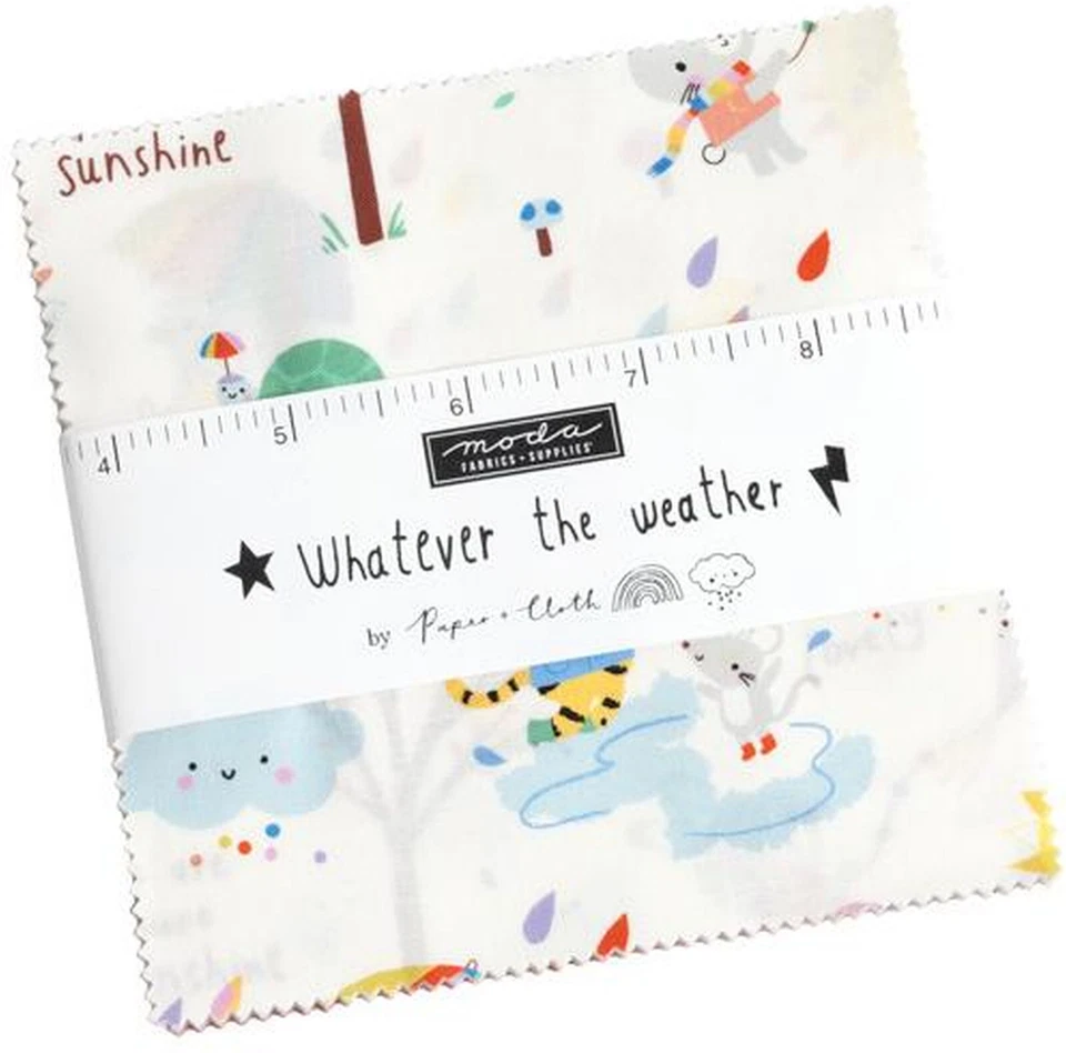 Whatever the Weather Moda Charm Pack 42 100% Cotton 5" Precut Fabric Squares - Image 1 of 2