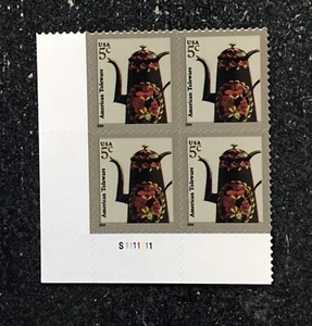 2004USA #3756 5c American Toleware - Plate Block of 4 - Mint NH - Picture 1 of 4